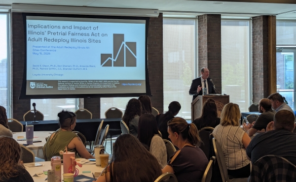 Dr. David Olson presents on the Illinois Pretrial Fairness Act.